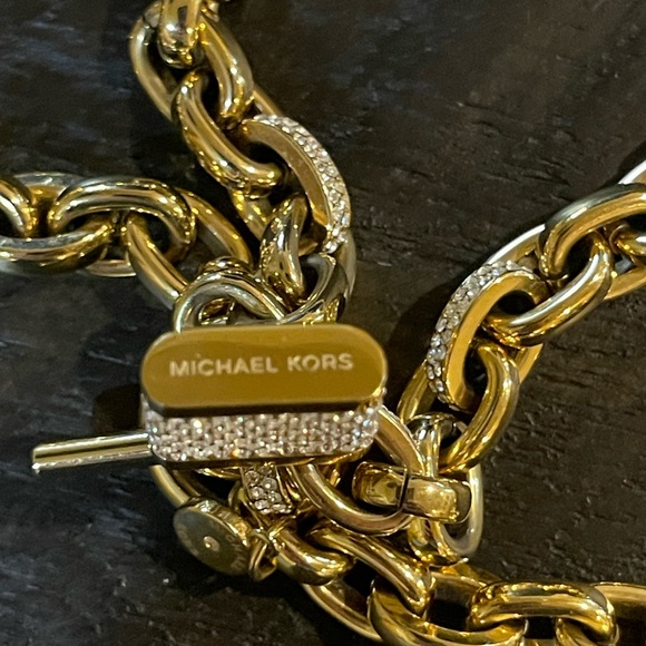 Vintage Michael Kors paved lock chain necklace - Picture 4 of 5